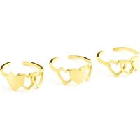 3 Sisters Heart Ring--Gold