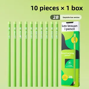 Eye-protective Green-bar Blackwood Pencils, Lead-Free, HB/2B Optional, for Student Writing & Drawing
