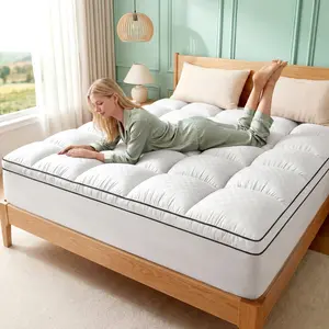 Extra Mattress Topper,Cooling Soft ,Stretchable Pockets, 8-21Inch Deep Pocket,Machine Washable,Soft Quilted Breathable pad alternative fill