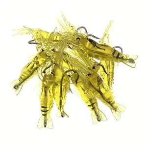 32 Soft Silicone Shrimp Fishing Bait with Lifelike Swimming Action for Bass Trout Redfish Fishing Tackle Set plastic fishing lure