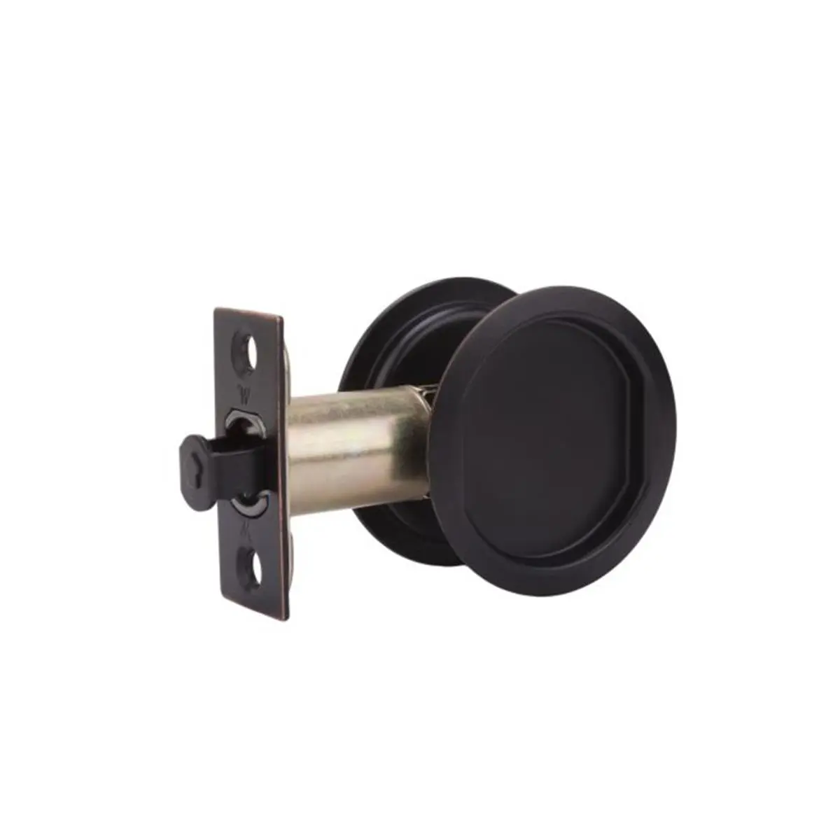 Weslock Steel Passage Pocket Sliding Door Lock - Oil Rubbed Bronze, Adjustable Backset, Full Lip Strike, 1-3/8" to 1-3/4" Thickness, Concealed Installation Screws, Beautiful Aesthetic, for Bathroom & Interior Sliding Doors