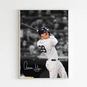 Aaron Judge New York Baseball Poster High Resolution Sports Art Gift For Him