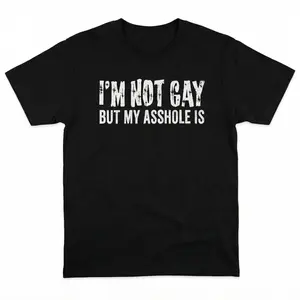 Funny Tshirt for Humor Lovers Playful Design Perfect for Casual Wear Parties Machine Washable Comfortable Fabric All-Day Wear Menswear Round Neck Top