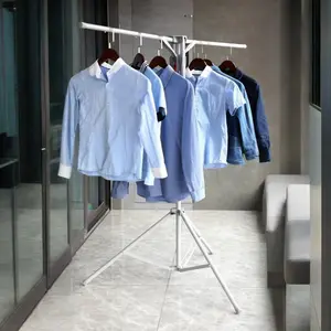 51.18-70.87inch Foldable Tripod Clothes Drying Rack Adjustable Height Upgraded Standing Drying Rack Floor Folding Drying Rack for Indoor/Outdoor Clothes Towel Drying