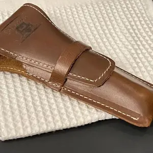 Real Leather Double Edge Safety Razor Protective Travel Case Pouch Man Gift Valentine’s Day