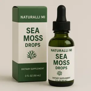 Sea Moss Bladderwrack liquid Drops "Naturally Glowing Sea Moss + Bladderwrack Liquid Drops for Immune Support, Skin Health, and Joint Strength – Organic Sea Moss Supplement with Strawberry & Lime Extracts for a Boosted, Energized, and Detoxified Body