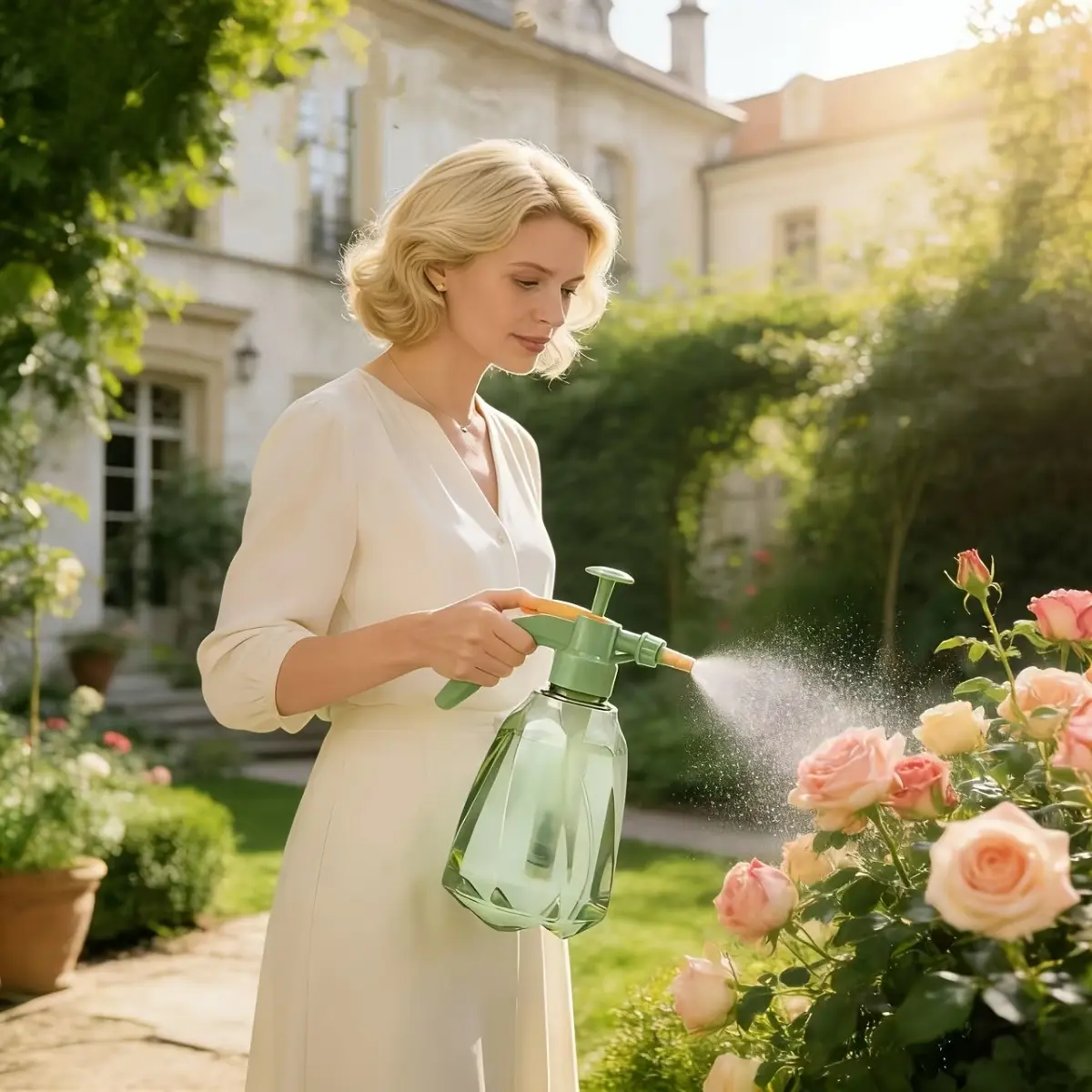 Large-Capacity High-Pressure Spray Bottle — A Versatile Tool for Gardening and Cleaning. Ideal for watering indoor and outdoor plants, as well as for household floor cleaning.