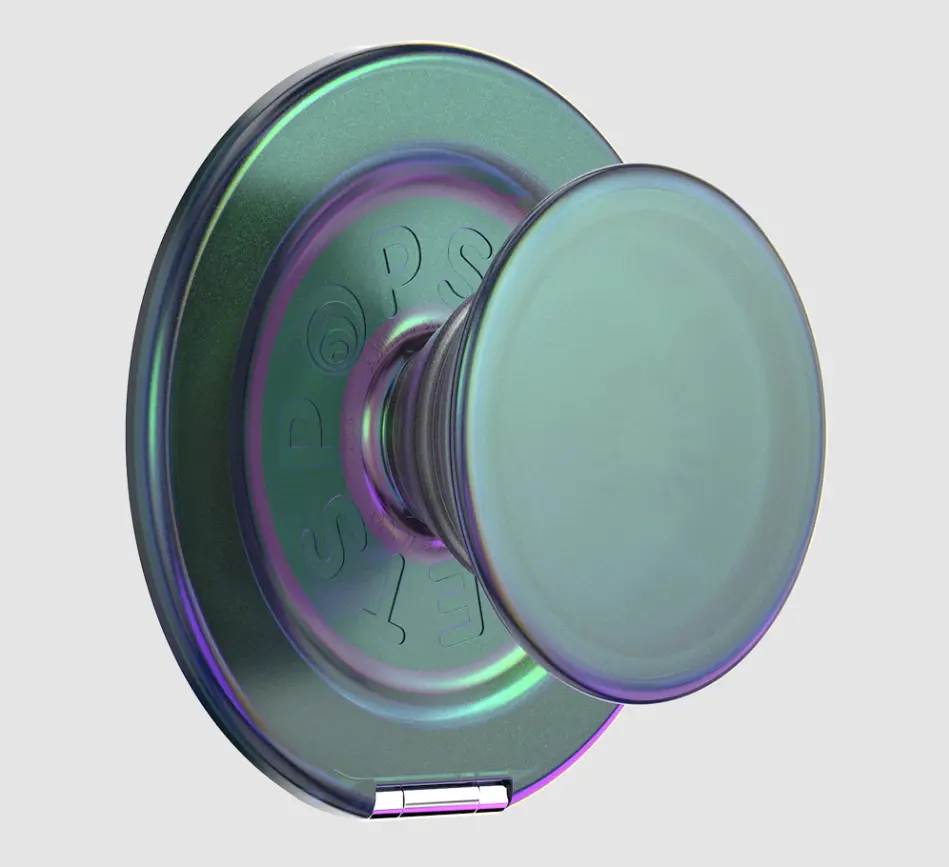 PopSockets MagSafe Kick-Out Grip & Stand Round Phone Grip, Adapter Ring Included - Magnetic Phone Grip and Phone Stand