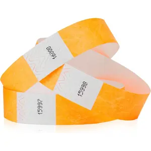1,200  Neon Orange Tyvek Wristbands for Events - Tamper-Proof Design & Fluorescent Color  Reuse -Grade Bracelets for  &  ID, Party & VIP
