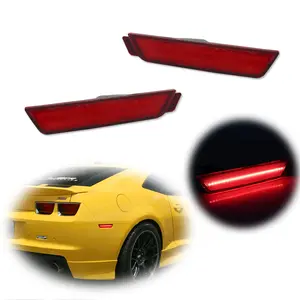 2pcs Red Lens Rear Bumper Side Marker lamps Lights LED Lamps For 2010 2011 2012 2013 2014 2015 Chevrolet Camaro, Replace OEM# 92195248 92246253 9224-6252 & 9224-6253