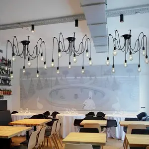 Spider Light Chandelier Spider Pendant Light Fixture Edison Chandelier 8 arms Vintage Industrial Steampunk Hanging Ceiling Multi DIY