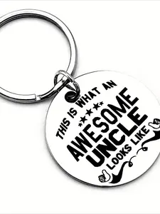 The best gift for uncle, a creative Stainless Steel Keychain from niece/nephew, suitable for Father's Day, great uncle's birthday and Christmas gifts