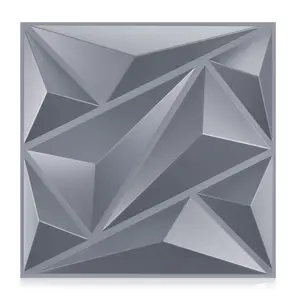Aadesh 3D Wall Panel (Includes Roll of Mounting Tape), Interior Wall Decor, Geometric Texture Pattern for Living Room, Lobby, Bedroom, Hotel, Office, Game Room, TV Backdrop, 11.8 x 11.8 inches (Approx. 30 x 30 cm), White/Black/Pink/Gray