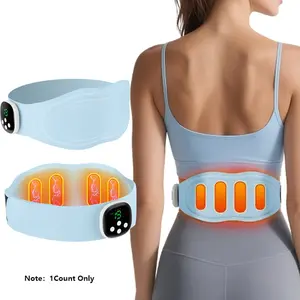 Heated Waist Massage 8 Modes, 3 Temperature for Back and Abdomen, Menstrual Heating Pad Comfort Relaxation Fitness Ab Toning Belt  Muscle Belly Shaping Exercise Belt USB Rechargeable Massagers