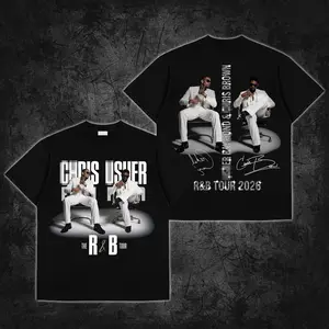 [AT] New Date The R&B Tour 2026 : Raymond & Brown Premium Cotton T-Shirt, R&B Music Duo Graphic Tee, Urban Hip Hop Soul Streetwear Shirt, Breezy Concert Tour Merch, Gift for R&B Fans, Vintage Music Tee.