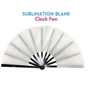 Large sublimation black “BAMBOO RIB” LOUDEST clack fan