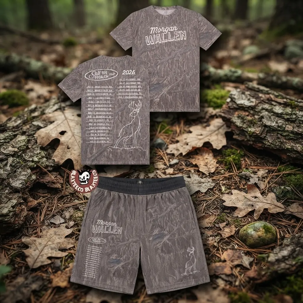 Unisex Wallen Still The Problem Tour 2026 Mossy Oak Camo Shorts Shirt