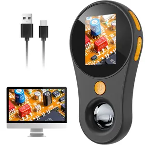 2-inch IPS screen 500x mini macro handheld digital microscope, fixed focal length, with 500x magnification, compatible with PC, portable pocket microscope, fun gift for students, LCD Digital Microscope