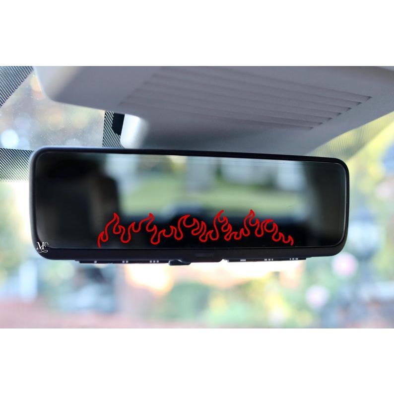 Flames Car Decal, Rearview Mirror Decal, Vinyl Decal Sticker For Car, Mini Decal For Mirror, Cute Car Accessories, Trending Decals