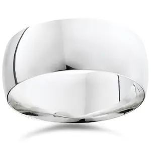9mm Dome High Polished Wedding Band 950 Platinum