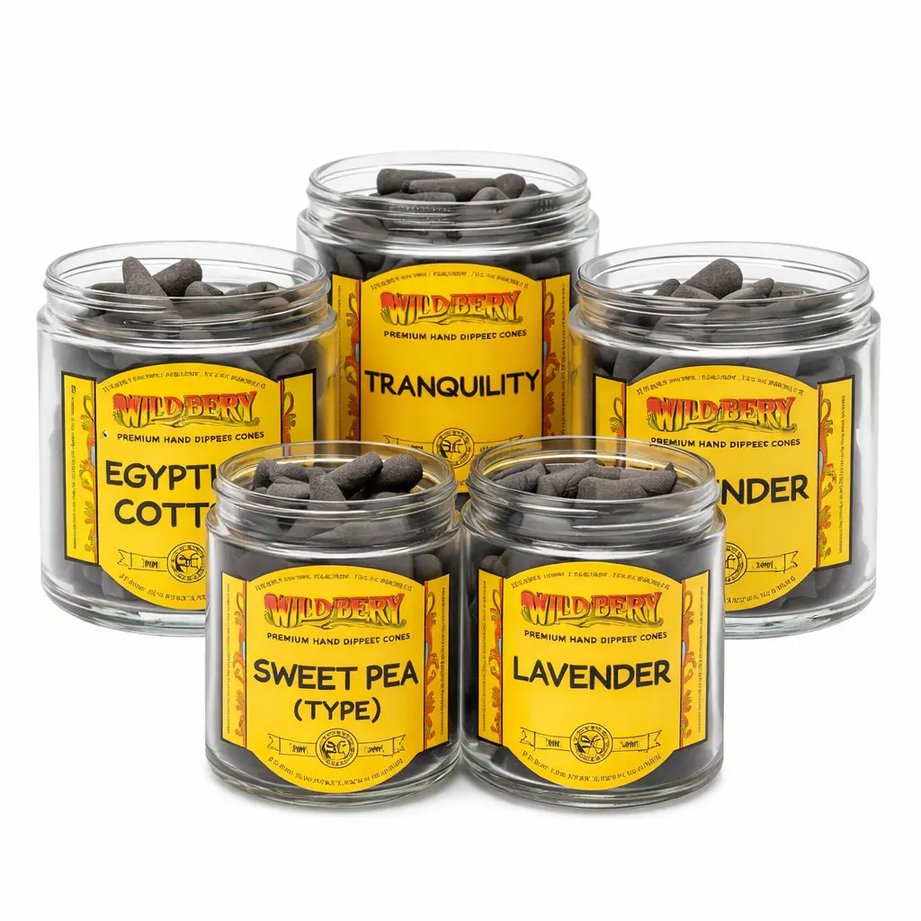 Wild Berry Incense Cones - Heavenly Bloom Variety Pack Mix, Home Fragrance with Sweet Pea Scent, Aroma for Enhanced Home Ambiance