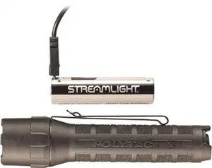 Streamlight White LED Bulb, 600 Lumens, Industrial/Tactical Flashlight Black Polycarbonate Body, 1 18650 Lithium-Ion Battery Included 88613