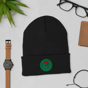 Pepe Embroidered Beanie - Crypto Winter Hat Men's Tactical