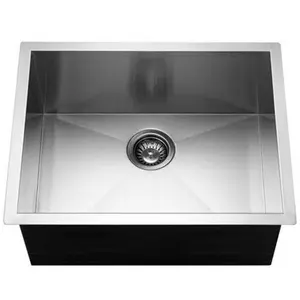 212 MAIN Contempo Series Undermount Stainless Steel Single Basin Rectangular Kitchen Sink - Contemporary Design, Template-Included, Clip-Equipped