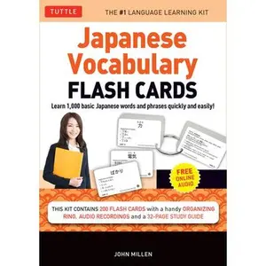 Japanese Vocabulary Flash Cards Kit: Learn 1000 Basic Japanese Words and Phrases Quickly and Easily! (Boxed Set of 200 Double-Sided Flash Cards with S -- John Millen, General Merchandise