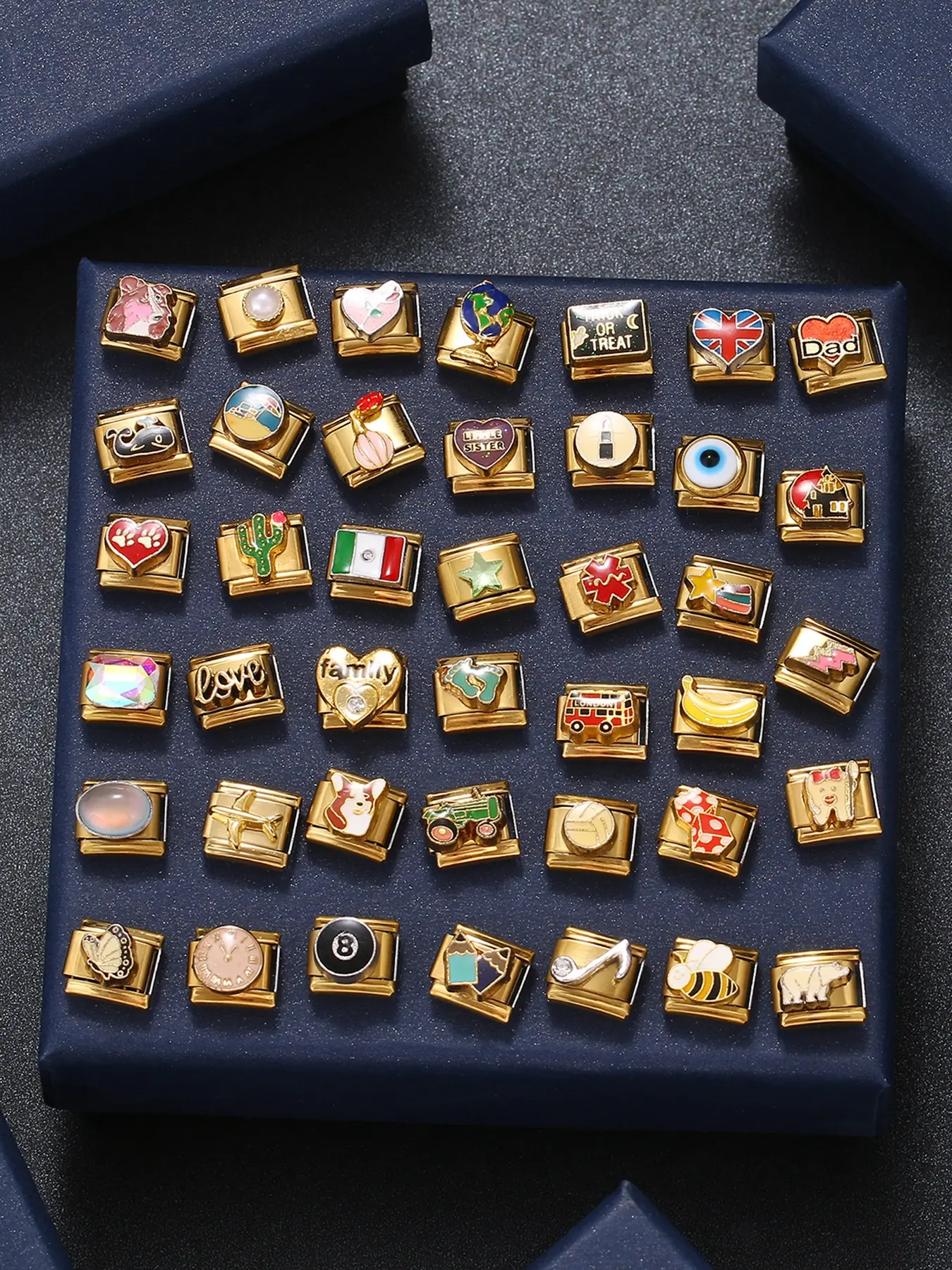 Cute Italian Modular DIY Bracelet Beads and Accessories, Free Combination Jewelry Making Kit, Fashionable Handmade Craft Supplies, Bracelet Charm, Diy Jewelry Decoration, Beads For Bracelets