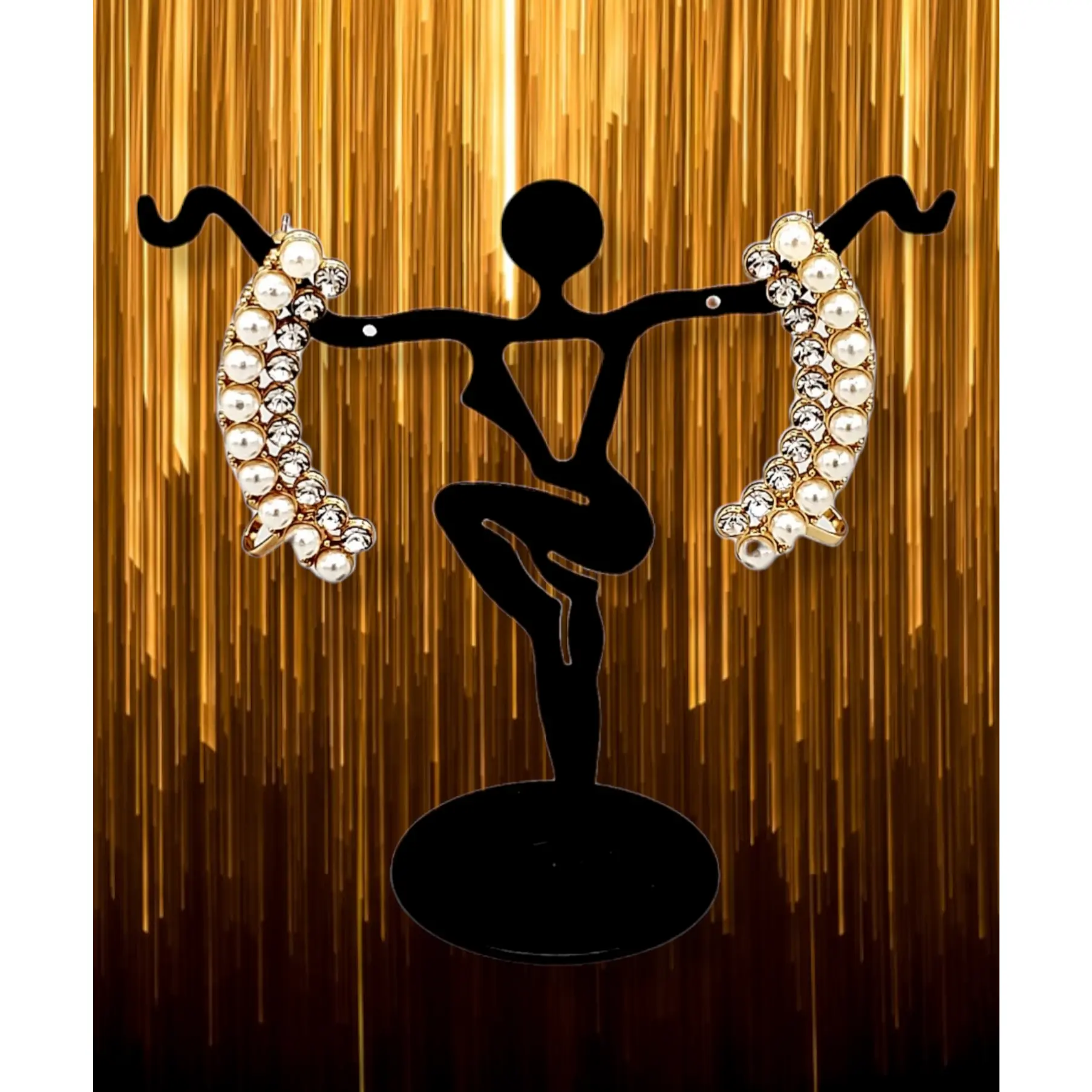 "Doubled Down On Dazzle" Ear Crawler Earrings