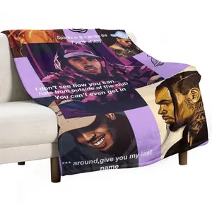 Singer Breezy Themed Print Throw Blanket Warm Funny Lightweight Flannel Blanket Chair Sofa Bedding Decor for Camping Throw Blanket ,Fnas Gift