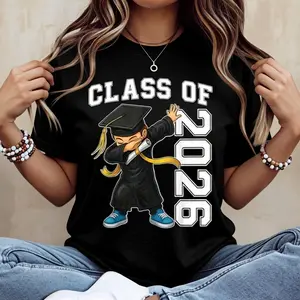 Graduation T-Shirt Class Of 2026 Dabbing Graduate Cartoon Design For Graduation Celebration