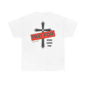 Paid For cross design Tee | Jesus Loves You, Christian faith shirt