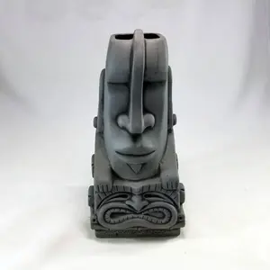 Tropical Thunder Express Moai Mug - Grey