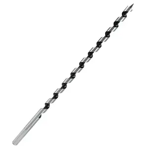 3/4 Inch x 12 Inch Long Auger Drill Bit for Wood, Hex Shank 3/8 Inch, Extra Long Brad Point Augers Drill Bits for Soft and Hard Wood, Plastic and Drywall