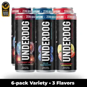 Underdog Energy Drink Variety 6-Pack | Clean Energy | Zero Sugar