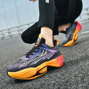 (New)Fei Dian Racing Spike Shoes New Men's All-Season Sports Shoes Running Shoes Shock Absorption Fashion Thick-Sole Shoes Outdoor Comfortable Breathable Casual Shoes