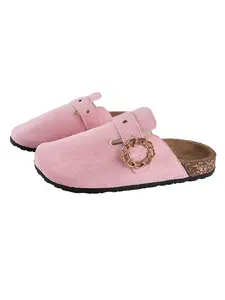 Women's Slip-On Mules, Macaron Color Perforated Sandals, Breathable Lightweight, Non-Slip Sole, Casual Daily Wear, All Seasons, Footwear