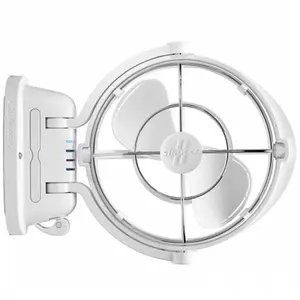 Caframo 7010CAWBX Sirocco II 3-Speed 7 in. Gimbal Fan - White - 12-24V