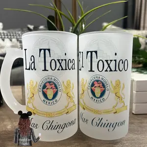 La Toxica, El Toxico custom 16oz Frosted Beer Mug La Toxica, El Toxico custom 16oz Frosted Beer Mug
