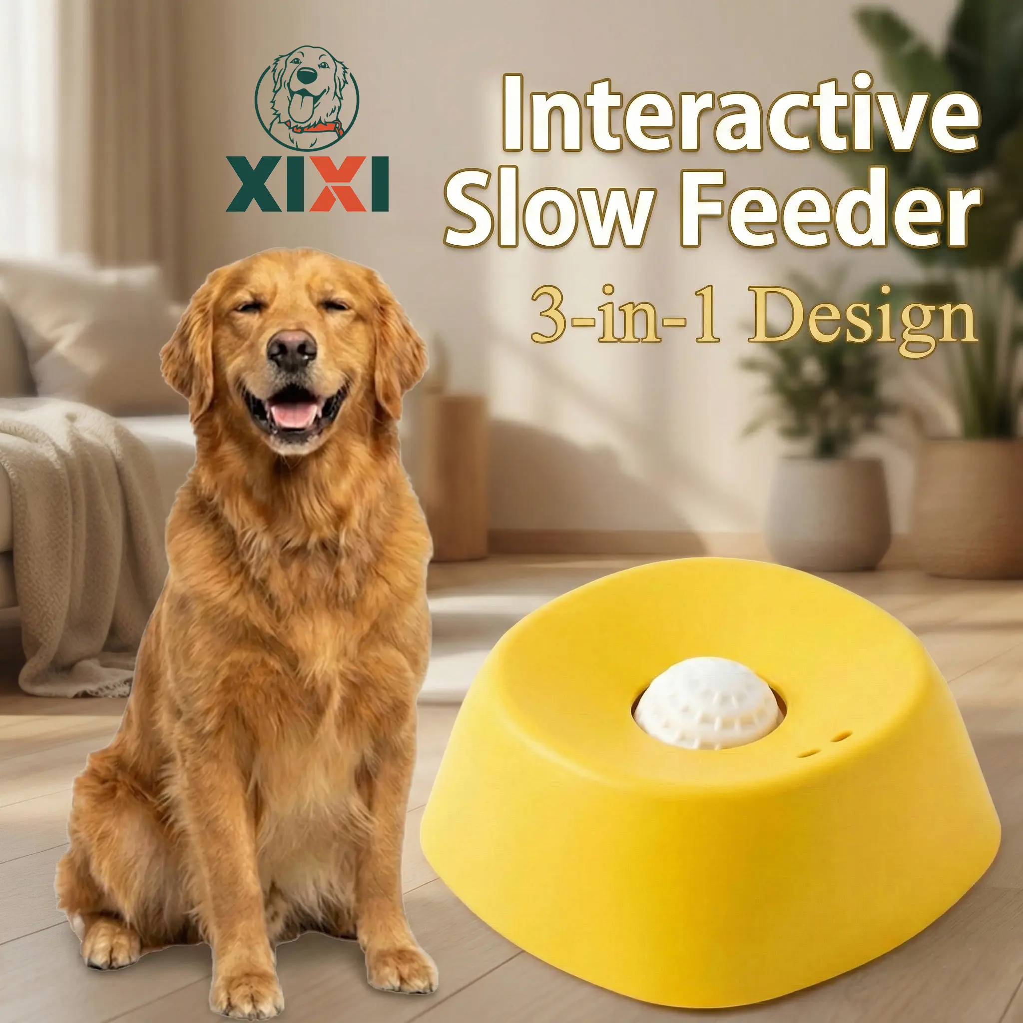 XIXI Spin-to-Eat Dog Slow Feeder bowl | Interactive Liquid Treat