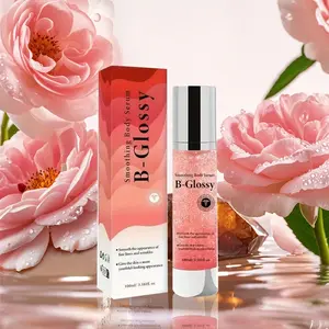 B-Glossy Smoothing Body Serum, Shea Butter & Glycerin, Liquid Texture, Deep Hydration & Moisturization, Gentle Formula & Non-Irritating, Paraben-Free