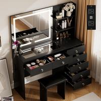 Black with glass top