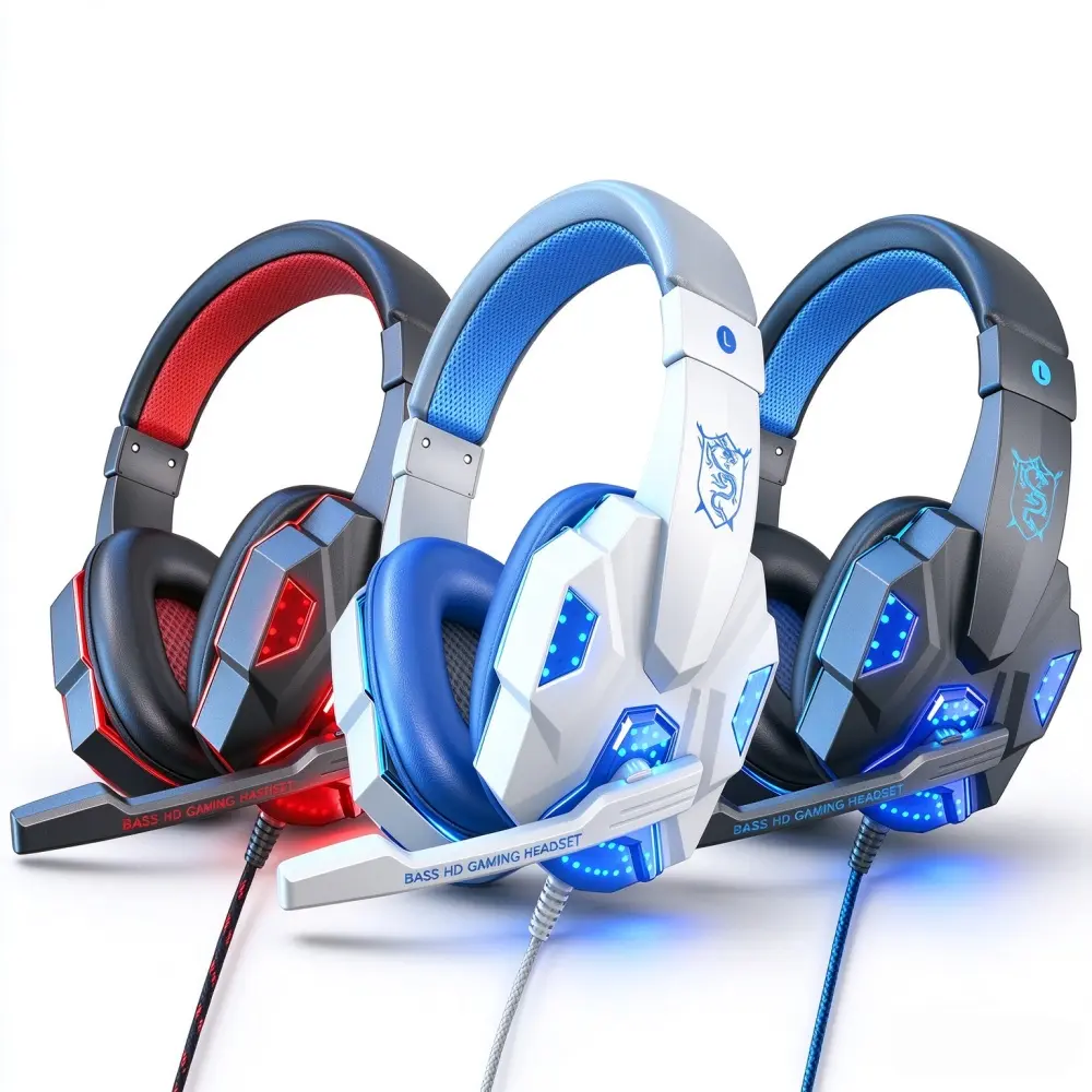 Over Ear Gaming Headset with Mic, Deep Bass Stereo Sound, Noise Cancelling Microphone Gaming Headphones for PC Video Games unique items