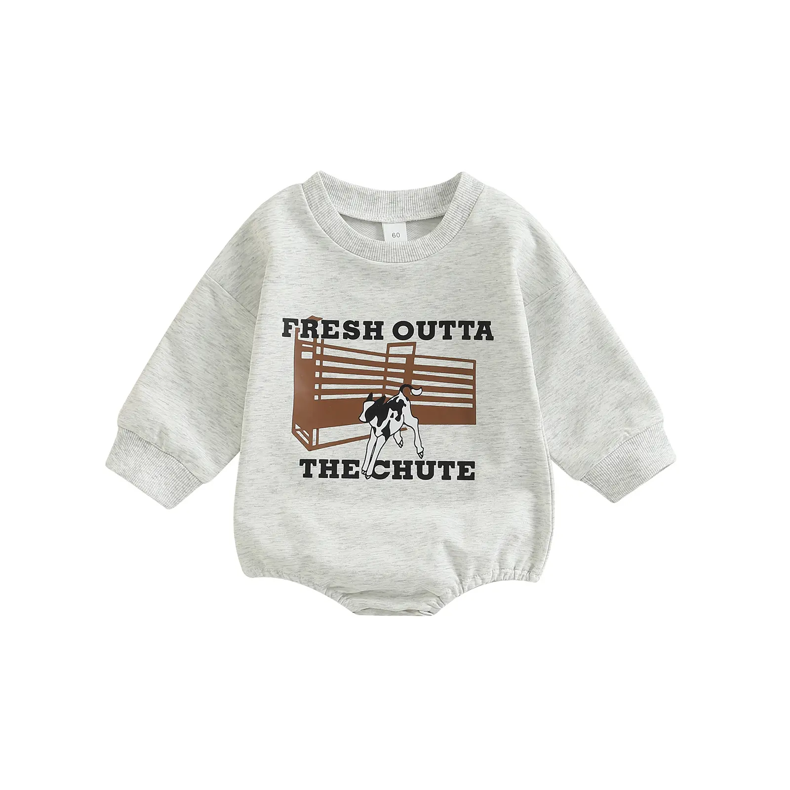 Western Baby Girl Boy Clothes Sweatshirt Romper Cow Printed Bodysuit Long Sleeve Onesie Newborn Fall Winter Outfits