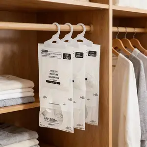 Large Dehumidifier Bags Set of 6, 500ML Moisture Absorber for Clothes, Non-Electric Closet & Home Humidity Control, No Power Needed