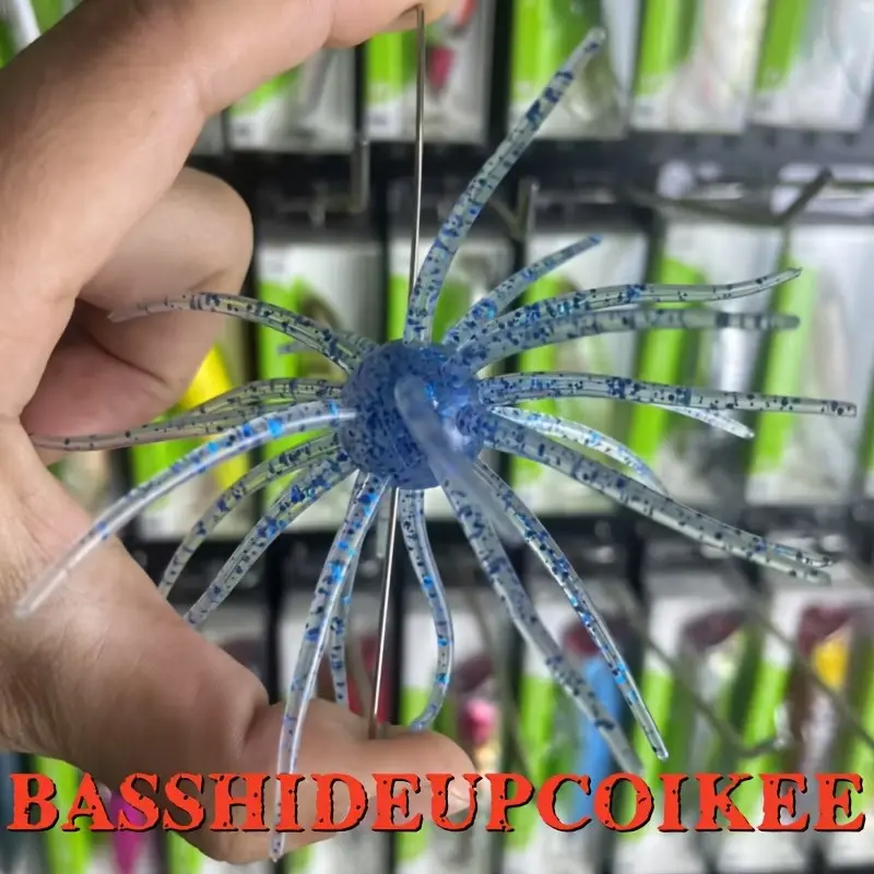 Sea Urchin Soft Bait Artificial Fishing Lure, Durable Stretchy Design with Enhanced Swim Action, Multi-Color Options, Ideal for Saltwater Fishing, Flashy Swimmer Lure, Saltwater Fishing Lures, Fishing Gear