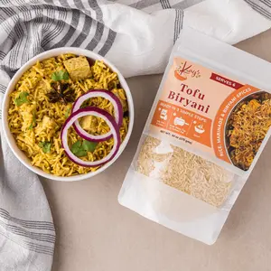 Kay's Tofu Biryani - Quick & Easy Meal Just Add Tofu & Cook Ready in 3 Simple Steps Vegan Gluten-Free Basmati Rice Dish Made in USA