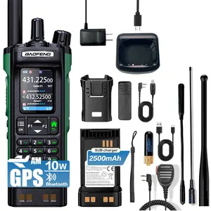 BAOFENG UV-32 Ham Radio Handheld, 10W Walkie Talkie with GPS, Bluetooth, APP Programming, Multi-Band, Wireless Copy Frequency, Type-C Rechargeable (UV 32 Baofeng/Baofeng UV 32)